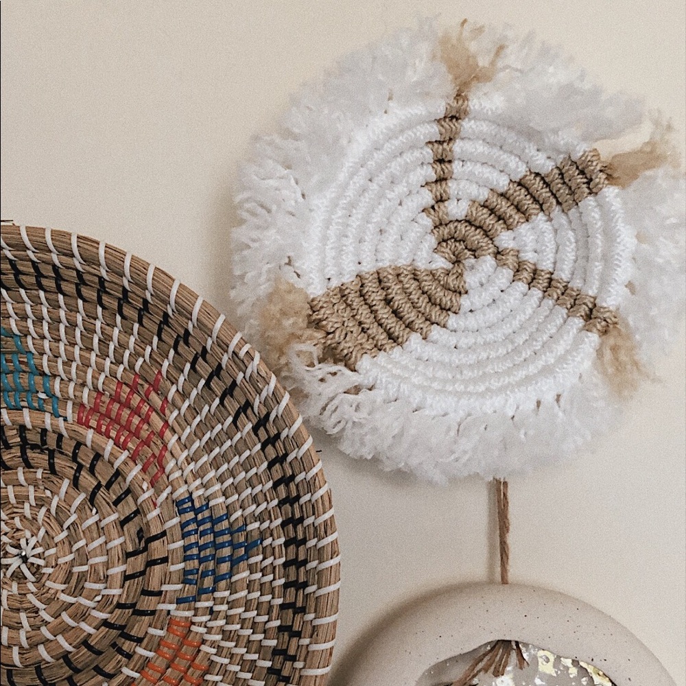 Macrame Wall Basket Boho Decor